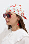 Patterned Cotton Scarf Cherry - 5