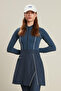 Tested Belted Swimsuit Skirt Navy Blue