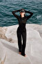 Swimmer Swimsuit Jumpsuit Black
