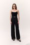 Wide Leg Palazzo Pants Black - 4