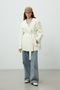 KIMONO STYLE FILLED BLAZER JACKET VANILLA
