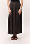 Crush Satin Skirt Brown - 5