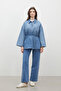 DENIM BLUZ BLUE SHIRT COLLAR - 7