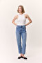 High Waist Mom Fit Jeans Blue - 2