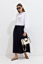Ribbed Voile Skirt Black - 4
