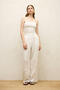 Linen Palazzo Pants Ecru - 4