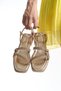 Mi̇a026-1551 Women's Gold Stone Evening Dress Casual-Wedding-Entertainment-Holiday Sandals - 7
