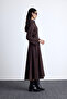 Premium knitted collar dress brown - 5