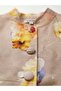 Girl's Floral Patterned Crop Jacket - 2