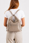 Women's Mink Large Size Multi-Compartment Leather Shoulder and Backpack Daily Use Multi-Purpose Bag - 2