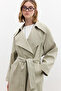 OVERSIZE WIDE COLLAR TRENCHCOT GREEN - 4