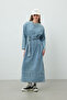 OVERSIZE DENIM DRESS BLUE - 3
