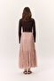 Crush Pleated Long Skirt Powder - 8