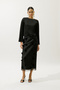 Flower Applied Pencil Skirt Black - 2