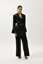Satin Belted Evening Jacket Black - 3