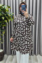 Women's Hijab Clothing Plus Size Crispy Pattern Shirt - 4
