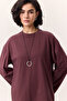 Wide Sleeve Oversize Tshirt Bordo - 2