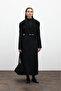 Belted Long Coat Black - 5