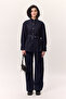 Belt Detail Denim Shirt Deep Blue - 6