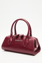 Leather Polo Mini Bag Burgundy - 6