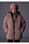 Girl's Padded Soft Texture Long Thick Winter Coat 7436 Brown