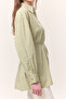 Striped Belted Shirt Green - 6