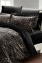 Leopard Patterned Cotton Satin Duvet Cover Set with Elastic Sheet – Double Size | Premium Print - 4