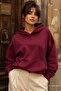 Burgundy Oversize Pocket Sweatshirt Mg2207