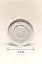 Geometric porcelain tea plate silver - 4