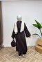 Molly Nelly Women's Long Tunic with Shoulder Shawl 3-Piece Set - 3