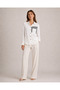 White Pocketed Striped Detail Women's Shirt – Long Sleeve, Comfortable Fit, Casual and Office Outfits - 2