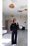 Black Reverse Stitched Modal Suit - 6
