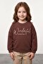Embossed Printed Oversize Girls' Sweatshirt - 2