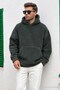 Khaki Oversize Plush Men's Sweatshirt 6160