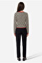 Women's Black Carrot Cut Pleated Pants - 2