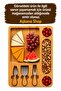 Wooden Cheese Serving Plate with 3+1 Compartments – 3-Piece Cheese Knife Set Deli Presentation Board
