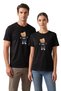 Unisex Oversize T-Shirt with Bear Figure - Street Style 100% Cotton Lover's Matching T-Shirt