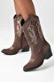 Cowboy Canvas Western Style Pointed Boots - 3