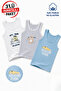 Boys' Cotton Lycra Colored Undershirts 3-Pack 7173