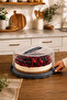 L-00501 Caramel Locked Lid Cake Pastry Storage Carrying Container Pyrex - Cake Jar Gray - 4