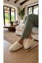 Women's Beige Pauntiye Rabbit Fur Indoor House Slippers 3 cm Byndatom01 - 2