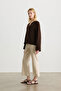 Red Brown Jacket with Button Detail - 4