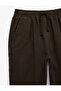 Regular Fit Cotton Pocketed Elastic Waist Trousers with Drawstrings - 7