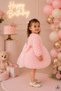 Baby Girl 3D Flower Applique Tulle Tutu Princess Dress Long Sleeve Birthday Dress - 4