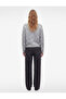 Sequined Star Detailed Long Sleeve Boat Neck Knit Sweater - 3