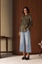 Droplu Tasseled Faux Leather Shirt - Khaki |   F2043 - Khaki