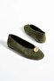 Elara women's genuine leather round toe gold accessory everyday ballet flats - 3