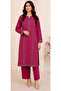 Women’s Magenta Pink 2-Piece Embroidered Suit