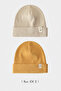 Ribana Beige-Mustard 2-Piece Beanie - 3