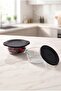 Plastic Black Storage Container with Lid 1.4 L
